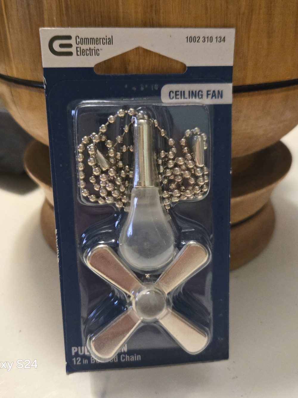 Chrome Fan Pull Chain Set - Light Bulb & Blade